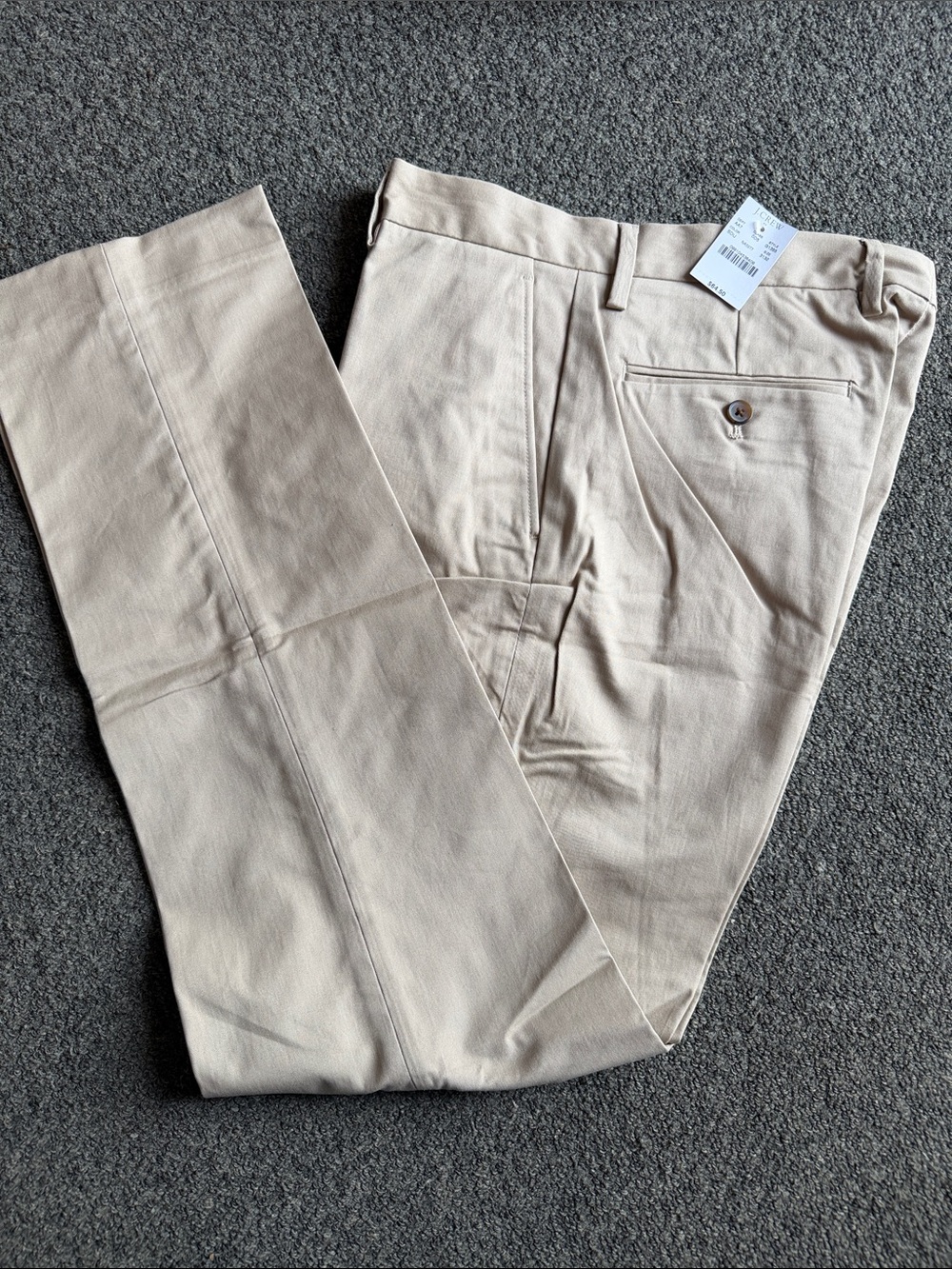 J. Crew Men's Khaki Chinos in Light Beige